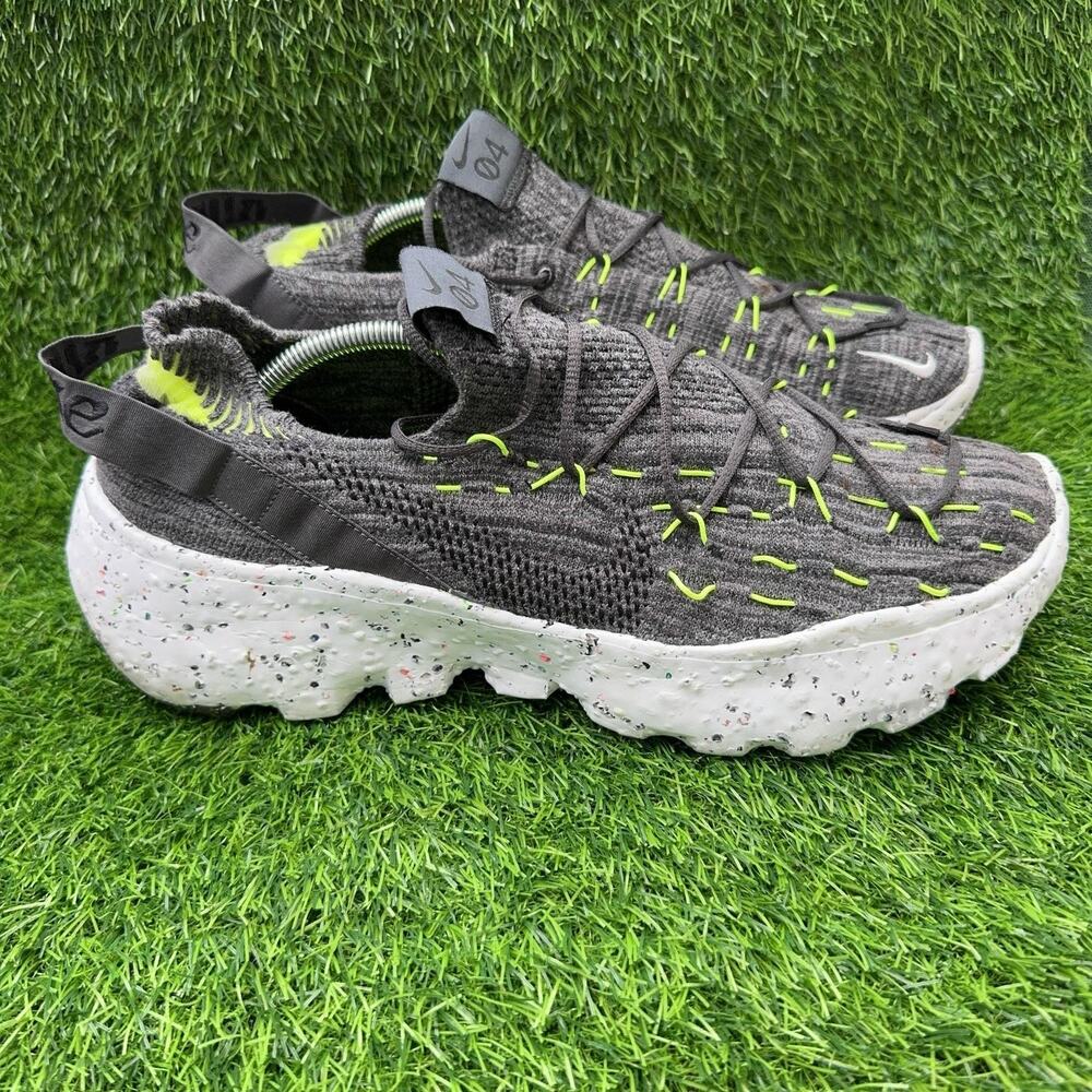 Nike Space Hippie 04 Shoes Mens Size 13 Gray Volt Knit Running CZ6398-010